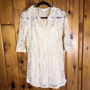 Monteau Ivory Lace Dress